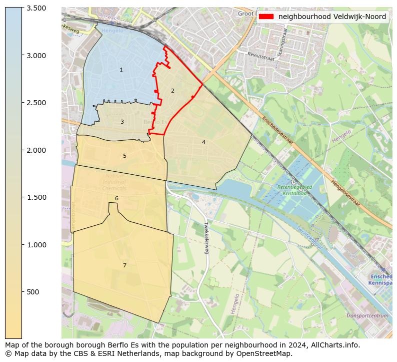 Image of the neighbourhood Veldwijk-Noord at the map. This image is used as introduction to this page. This page shows a lot of information about the population in the neighbourhood Veldwijk-Noord (such as the distribution by age groups of the residents, the composition of households, whether inhabitants are natives or Dutch with an immigration background, data about the houses (numbers, types, price development, use, type of property, ...) and more (car ownership, energy consumption, ...) based on open data from the Dutch Central Bureau of Statistics and various other sources!