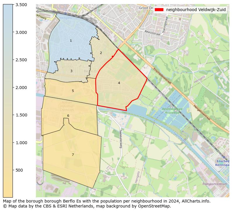 Image of the neighbourhood Veldwijk-Zuid at the map. This image is used as introduction to this page. This page shows a lot of information about the population in the neighbourhood Veldwijk-Zuid (such as the distribution by age groups of the residents, the composition of households, whether inhabitants are natives or Dutch with an immigration background, data about the houses (numbers, types, price development, use, type of property, ...) and more (car ownership, energy consumption, ...) based on open data from the Dutch Central Bureau of Statistics and various other sources!