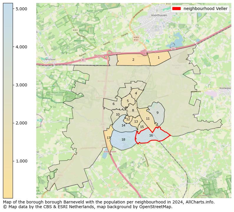 Image of the neighbourhood Veller at the map. This image is used as introduction to this page. This page shows a lot of information about the population in the neighbourhood Veller (such as the distribution by age groups of the residents, the composition of households, whether inhabitants are natives or Dutch with an immigration background, data about the houses (numbers, types, price development, use, type of property, ...) and more (car ownership, energy consumption, ...) based on open data from the Dutch Central Bureau of Statistics and various other sources!