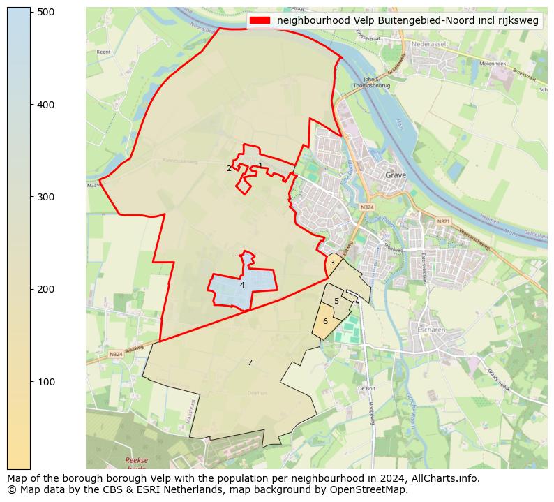 Image of the neighbourhood Velp Buitengebied-Noord incl rijksweg at the map. This image is used as introduction to this page. This page shows a lot of information about the population in the neighbourhood Velp Buitengebied-Noord incl rijksweg (such as the distribution by age groups of the residents, the composition of households, whether inhabitants are natives or Dutch with an immigration background, data about the houses (numbers, types, price development, use, type of property, ...) and more (car ownership, energy consumption, ...) based on open data from the Dutch Central Bureau of Statistics and various other sources!