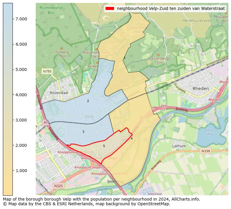 Image of the neighbourhood Velp-Zuid ten zuiden van Waterstraat at the map. This image is used as introduction to this page. This page shows a lot of information about the population in the neighbourhood Velp-Zuid ten zuiden van Waterstraat (such as the distribution by age groups of the residents, the composition of households, whether inhabitants are natives or Dutch with an immigration background, data about the houses (numbers, types, price development, use, type of property, ...) and more (car ownership, energy consumption, ...) based on open data from the Dutch Central Bureau of Statistics and various other sources!