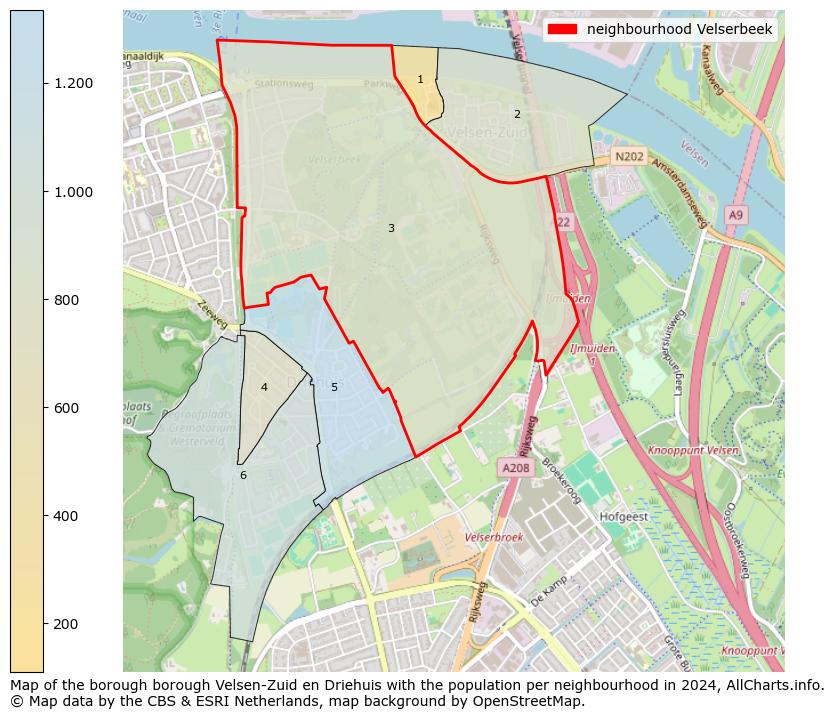 Image of the neighbourhood Velserbeek at the map. This image is used as introduction to this page. This page shows a lot of information about the population in the neighbourhood Velserbeek (such as the distribution by age groups of the residents, the composition of households, whether inhabitants are natives or Dutch with an immigration background, data about the houses (numbers, types, price development, use, type of property, ...) and more (car ownership, energy consumption, ...) based on open data from the Dutch Central Bureau of Statistics and various other sources!