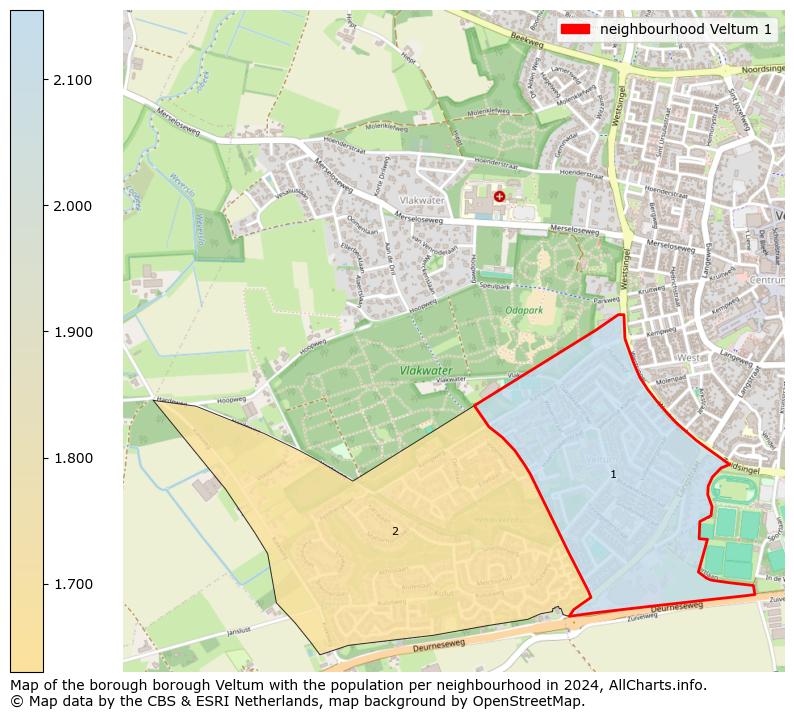 Image of the neighbourhood Veltum 1 at the map. This image is used as introduction to this page. This page shows a lot of information about the population in the neighbourhood Veltum 1 (such as the distribution by age groups of the residents, the composition of households, whether inhabitants are natives or Dutch with an immigration background, data about the houses (numbers, types, price development, use, type of property, ...) and more (car ownership, energy consumption, ...) based on open data from the Dutch Central Bureau of Statistics and various other sources!