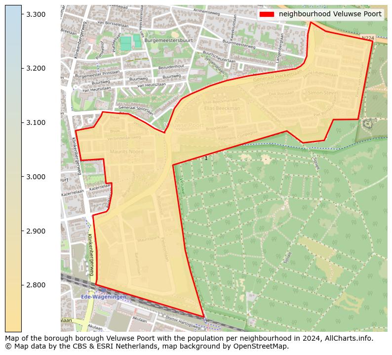 Image of the neighbourhood Veluwse Poort at the map. This image is used as introduction to this page. This page shows a lot of information about the population in the neighbourhood Veluwse Poort (such as the distribution by age groups of the residents, the composition of households, whether inhabitants are natives or Dutch with an immigration background, data about the houses (numbers, types, price development, use, type of property, ...) and more (car ownership, energy consumption, ...) based on open data from the Dutch Central Bureau of Statistics and various other sources!