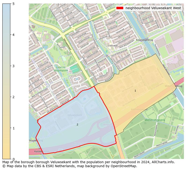 Image of the neighbourhood Veluwsekant West at the map. This image is used as introduction to this page. This page shows a lot of information about the population in the neighbourhood Veluwsekant West (such as the distribution by age groups of the residents, the composition of households, whether inhabitants are natives or Dutch with an immigration background, data about the houses (numbers, types, price development, use, type of property, ...) and more (car ownership, energy consumption, ...) based on open data from the Dutch Central Bureau of Statistics and various other sources!