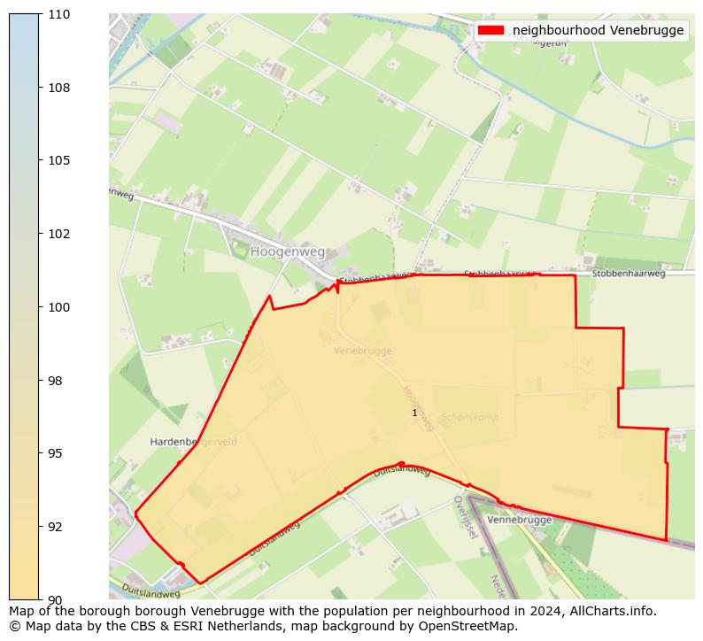 Image of the neighbourhood Venebrugge at the map. This image is used as introduction to this page. This page shows a lot of information about the population in the neighbourhood Venebrugge (such as the distribution by age groups of the residents, the composition of households, whether inhabitants are natives or Dutch with an immigration background, data about the houses (numbers, types, price development, use, type of property, ...) and more (car ownership, energy consumption, ...) based on open data from the Dutch Central Bureau of Statistics and various other sources!