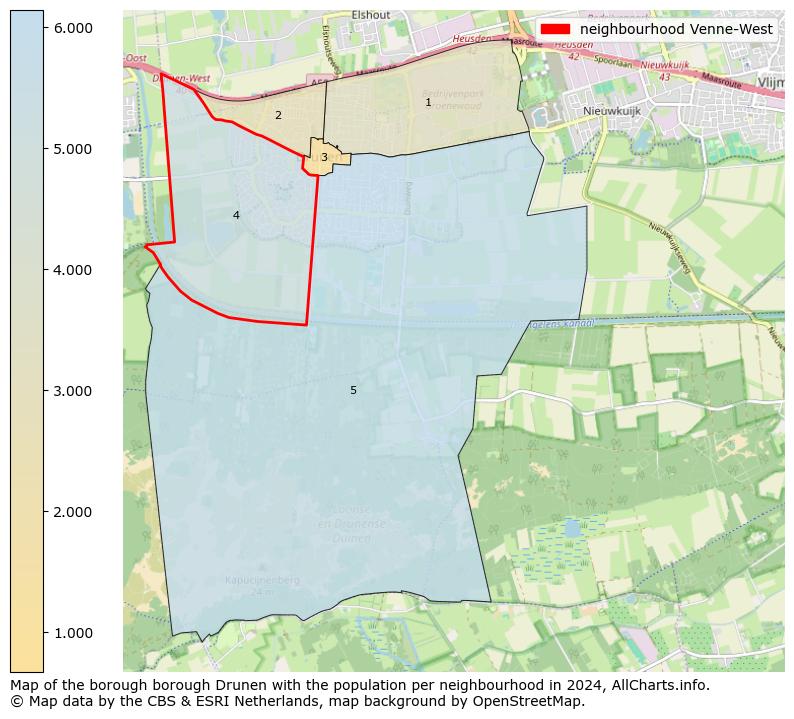 Image of the neighbourhood Venne-West at the map. This image is used as introduction to this page. This page shows a lot of information about the population in the neighbourhood Venne-West (such as the distribution by age groups of the residents, the composition of households, whether inhabitants are natives or Dutch with an immigration background, data about the houses (numbers, types, price development, use, type of property, ...) and more (car ownership, energy consumption, ...) based on open data from the Dutch Central Bureau of Statistics and various other sources!