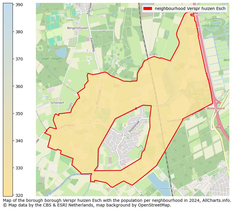 Image of the neighbourhood Verspr huizen Esch at the map. This image is used as introduction to this page. This page shows a lot of information about the population in the neighbourhood Verspr huizen Esch (such as the distribution by age groups of the residents, the composition of households, whether inhabitants are natives or Dutch with an immigration background, data about the houses (numbers, types, price development, use, type of property, ...) and more (car ownership, energy consumption, ...) based on open data from the Dutch Central Bureau of Statistics and various other sources!