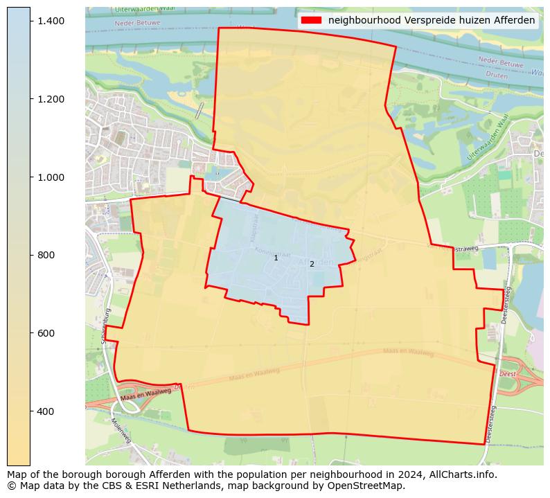 Image of the neighbourhood Verspreide huizen Afferden at the map. This image is used as introduction to this page. This page shows a lot of information about the population in the neighbourhood Verspreide huizen Afferden (such as the distribution by age groups of the residents, the composition of households, whether inhabitants are natives or Dutch with an immigration background, data about the houses (numbers, types, price development, use, type of property, ...) and more (car ownership, energy consumption, ...) based on open data from the Dutch Central Bureau of Statistics and various other sources!