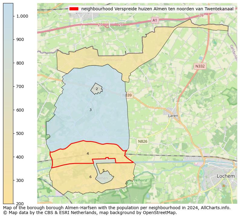 Image of the neighbourhood Verspreide huizen Almen ten noorden van Twentekanaal at the map. This image is used as introduction to this page. This page shows a lot of information about the population in the neighbourhood Verspreide huizen Almen ten noorden van Twentekanaal (such as the distribution by age groups of the residents, the composition of households, whether inhabitants are natives or Dutch with an immigration background, data about the houses (numbers, types, price development, use, type of property, ...) and more (car ownership, energy consumption, ...) based on open data from the Dutch Central Bureau of Statistics and various other sources!