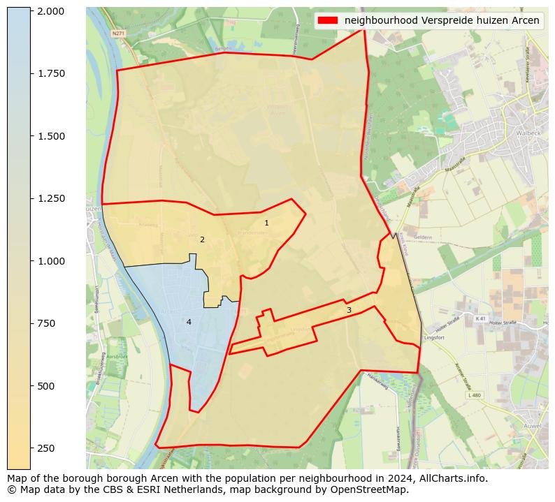 Image of the neighbourhood Verspreide huizen Arcen at the map. This image is used as introduction to this page. This page shows a lot of information about the population in the neighbourhood Verspreide huizen Arcen (such as the distribution by age groups of the residents, the composition of households, whether inhabitants are natives or Dutch with an immigration background, data about the houses (numbers, types, price development, use, type of property, ...) and more (car ownership, energy consumption, ...) based on open data from the Dutch Central Bureau of Statistics and various other sources!