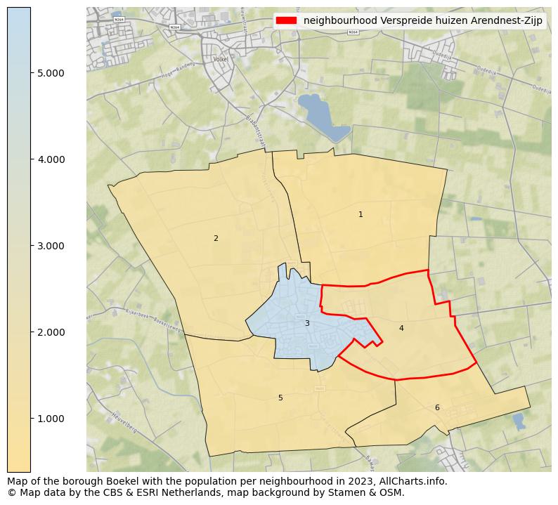 Map of the borough Boekel with the population per neighbourhood in 2023. This page shows a lot of information about residents (such as the distribution by age groups, family composition, gender, native or Dutch with an immigration background, ...), homes (numbers, types, price development, use, type of property, ...) and more (car ownership, energy consumption, ...) based on open data from the Dutch Central Bureau of Statistics and various other sources!