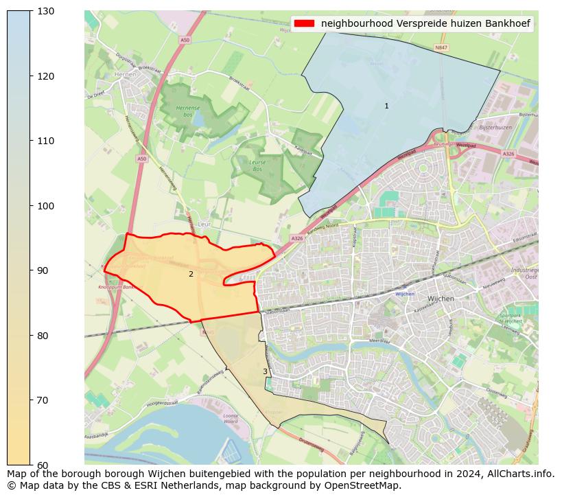 Image of the neighbourhood Verspreide huizen Bankhoef at the map. This image is used as introduction to this page. This page shows a lot of information about the population in the neighbourhood Verspreide huizen Bankhoef (such as the distribution by age groups of the residents, the composition of households, whether inhabitants are natives or Dutch with an immigration background, data about the houses (numbers, types, price development, use, type of property, ...) and more (car ownership, energy consumption, ...) based on open data from the Dutch Central Bureau of Statistics and various other sources!