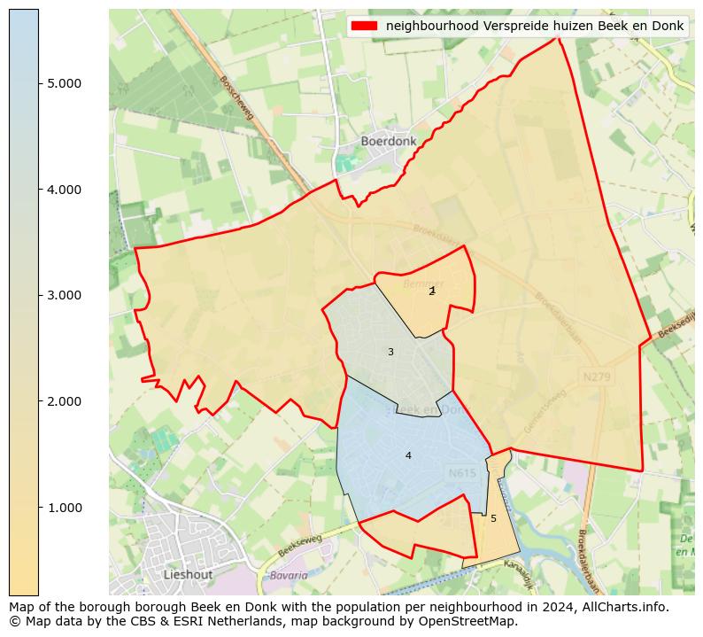 Image of the neighbourhood Verspreide huizen Beek en Donk at the map. This image is used as introduction to this page. This page shows a lot of information about the population in the neighbourhood Verspreide huizen Beek en Donk (such as the distribution by age groups of the residents, the composition of households, whether inhabitants are natives or Dutch with an immigration background, data about the houses (numbers, types, price development, use, type of property, ...) and more (car ownership, energy consumption, ...) based on open data from the Dutch Central Bureau of Statistics and various other sources!