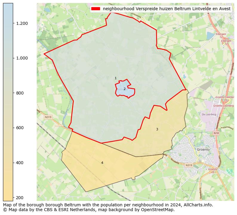 Image of the neighbourhood Verspreide huizen Beltrum Lintvelde en Avest at the map. This image is used as introduction to this page. This page shows a lot of information about the population in the neighbourhood Verspreide huizen Beltrum Lintvelde en Avest (such as the distribution by age groups of the residents, the composition of households, whether inhabitants are natives or Dutch with an immigration background, data about the houses (numbers, types, price development, use, type of property, ...) and more (car ownership, energy consumption, ...) based on open data from the Dutch Central Bureau of Statistics and various other sources!