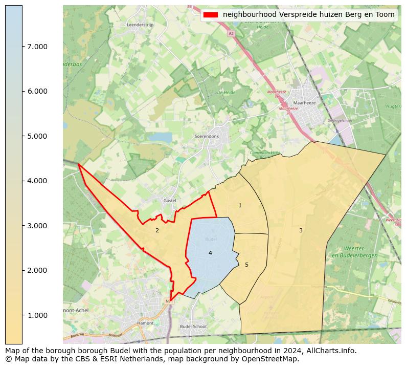 Image of the neighbourhood Verspreide huizen Berg en Toom at the map. This image is used as introduction to this page. This page shows a lot of information about the population in the neighbourhood Verspreide huizen Berg en Toom (such as the distribution by age groups of the residents, the composition of households, whether inhabitants are natives or Dutch with an immigration background, data about the houses (numbers, types, price development, use, type of property, ...) and more (car ownership, energy consumption, ...) based on open data from the Dutch Central Bureau of Statistics and various other sources!