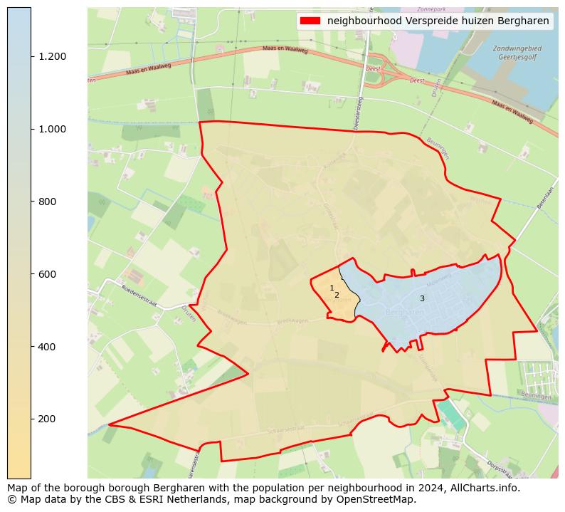 Image of the neighbourhood Verspreide huizen Bergharen at the map. This image is used as introduction to this page. This page shows a lot of information about the population in the neighbourhood Verspreide huizen Bergharen (such as the distribution by age groups of the residents, the composition of households, whether inhabitants are natives or Dutch with an immigration background, data about the houses (numbers, types, price development, use, type of property, ...) and more (car ownership, energy consumption, ...) based on open data from the Dutch Central Bureau of Statistics and various other sources!