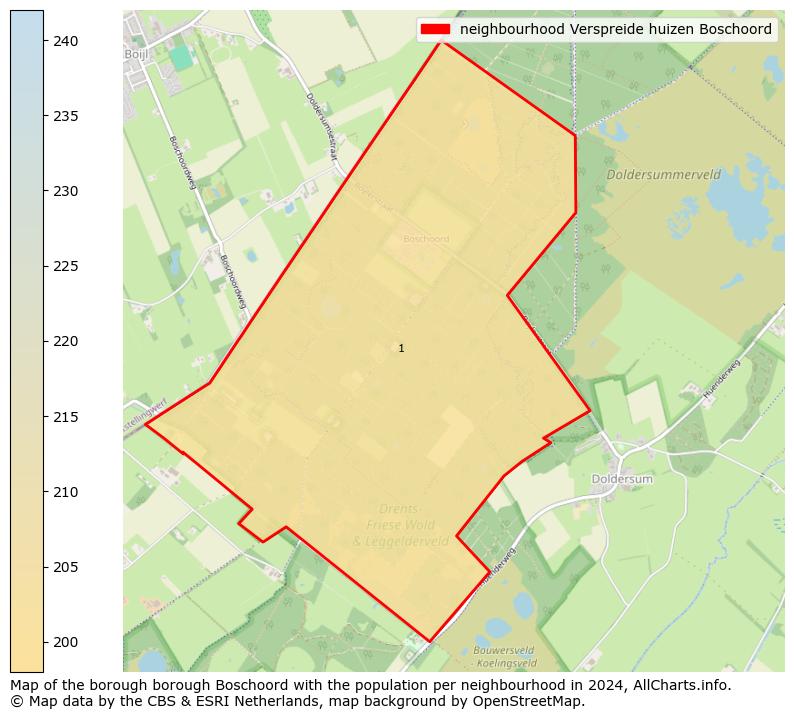 Image of the neighbourhood Verspreide huizen Boschoord at the map. This image is used as introduction to this page. This page shows a lot of information about the population in the neighbourhood Verspreide huizen Boschoord (such as the distribution by age groups of the residents, the composition of households, whether inhabitants are natives or Dutch with an immigration background, data about the houses (numbers, types, price development, use, type of property, ...) and more (car ownership, energy consumption, ...) based on open data from the Dutch Central Bureau of Statistics and various other sources!