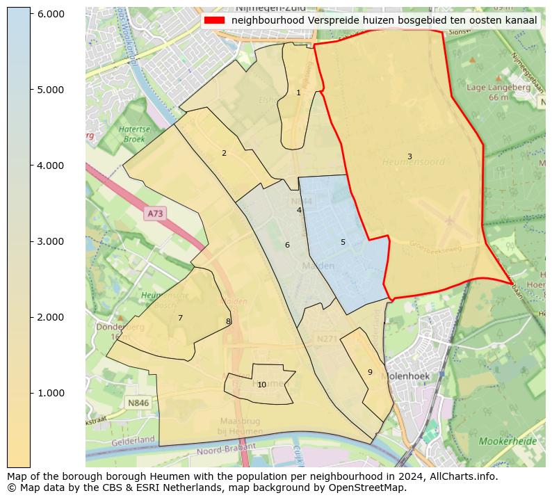 Image of the neighbourhood Verspreide huizen bosgebied ten oosten kanaal at the map. This image is used as introduction to this page. This page shows a lot of information about the population in the neighbourhood Verspreide huizen bosgebied ten oosten kanaal (such as the distribution by age groups of the residents, the composition of households, whether inhabitants are natives or Dutch with an immigration background, data about the houses (numbers, types, price development, use, type of property, ...) and more (car ownership, energy consumption, ...) based on open data from the Dutch Central Bureau of Statistics and various other sources!