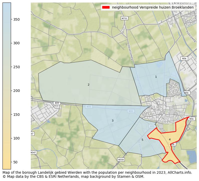 Map of the borough Landelijk gebied Wierden with the population per neighbourhood in 2022. This page shows a lot of information about residents (such as the distribution by age groups, family composition, gender, native or Dutch with an immigration background, ...), homes (numbers, types, price development, use, type of property, ...) and more (car ownership, energy consumption, ...) based on open data from the Dutch Central Bureau of Statistics and various other sources!