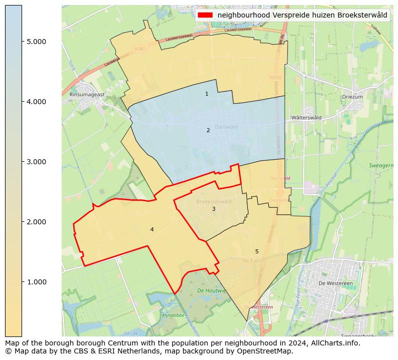 Image of the neighbourhood Verspreide huizen Broeksterwâld at the map. This image is used as introduction to this page. This page shows a lot of information about the population in the neighbourhood Verspreide huizen Broeksterwâld (such as the distribution by age groups of the residents, the composition of households, whether inhabitants are natives or Dutch with an immigration background, data about the houses (numbers, types, price development, use, type of property, ...) and more (car ownership, energy consumption, ...) based on open data from the Dutch Central Bureau of Statistics and various other sources!