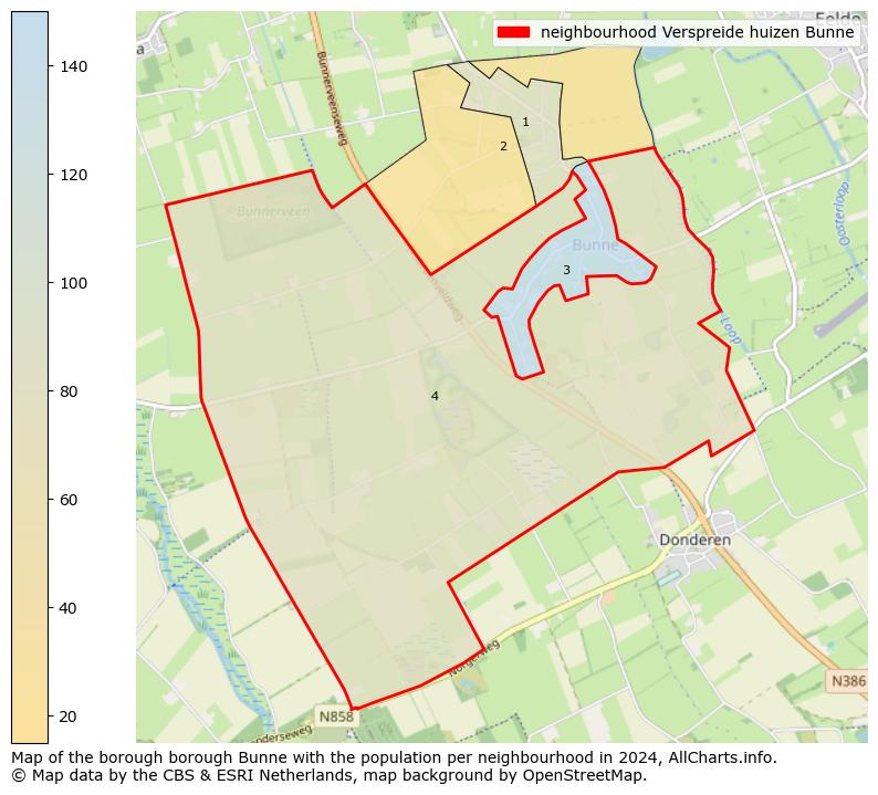 Image of the neighbourhood Verspreide huizen Bunne at the map. This image is used as introduction to this page. This page shows a lot of information about the population in the neighbourhood Verspreide huizen Bunne (such as the distribution by age groups of the residents, the composition of households, whether inhabitants are natives or Dutch with an immigration background, data about the houses (numbers, types, price development, use, type of property, ...) and more (car ownership, energy consumption, ...) based on open data from the Dutch Central Bureau of Statistics and various other sources!