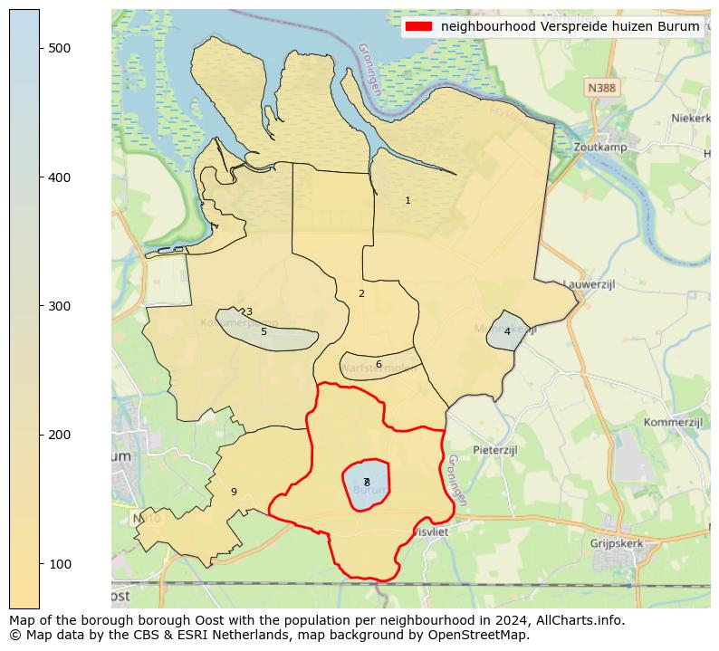 Image of the neighbourhood Verspreide huizen Burum at the map. This image is used as introduction to this page. This page shows a lot of information about the population in the neighbourhood Verspreide huizen Burum (such as the distribution by age groups of the residents, the composition of households, whether inhabitants are natives or Dutch with an immigration background, data about the houses (numbers, types, price development, use, type of property, ...) and more (car ownership, energy consumption, ...) based on open data from the Dutch Central Bureau of Statistics and various other sources!