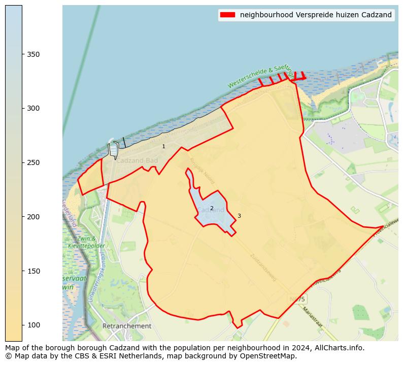 Image of the neighbourhood Verspreide huizen Cadzand at the map. This image is used as introduction to this page. This page shows a lot of information about the population in the neighbourhood Verspreide huizen Cadzand (such as the distribution by age groups of the residents, the composition of households, whether inhabitants are natives or Dutch with an immigration background, data about the houses (numbers, types, price development, use, type of property, ...) and more (car ownership, energy consumption, ...) based on open data from the Dutch Central Bureau of Statistics and various other sources!