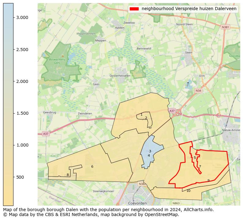 Image of the neighbourhood Verspreide huizen Dalerveen at the map. This image is used as introduction to this page. This page shows a lot of information about the population in the neighbourhood Verspreide huizen Dalerveen (such as the distribution by age groups of the residents, the composition of households, whether inhabitants are natives or Dutch with an immigration background, data about the houses (numbers, types, price development, use, type of property, ...) and more (car ownership, energy consumption, ...) based on open data from the Dutch Central Bureau of Statistics and various other sources!