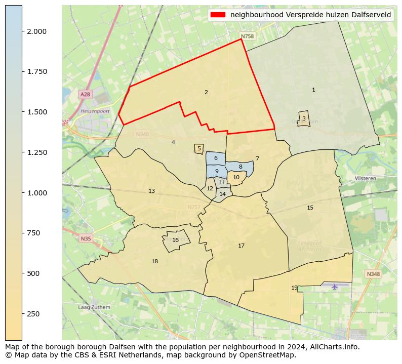 Image of the neighbourhood Verspreide huizen Dalfserveld at the map. This image is used as introduction to this page. This page shows a lot of information about the population in the neighbourhood Verspreide huizen Dalfserveld (such as the distribution by age groups of the residents, the composition of households, whether inhabitants are natives or Dutch with an immigration background, data about the houses (numbers, types, price development, use, type of property, ...) and more (car ownership, energy consumption, ...) based on open data from the Dutch Central Bureau of Statistics and various other sources!