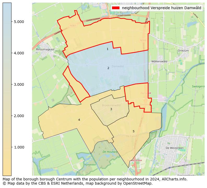 Image of the neighbourhood Verspreide huizen Damwâld at the map. This image is used as introduction to this page. This page shows a lot of information about the population in the neighbourhood Verspreide huizen Damwâld (such as the distribution by age groups of the residents, the composition of households, whether inhabitants are natives or Dutch with an immigration background, data about the houses (numbers, types, price development, use, type of property, ...) and more (car ownership, energy consumption, ...) based on open data from the Dutch Central Bureau of Statistics and various other sources!