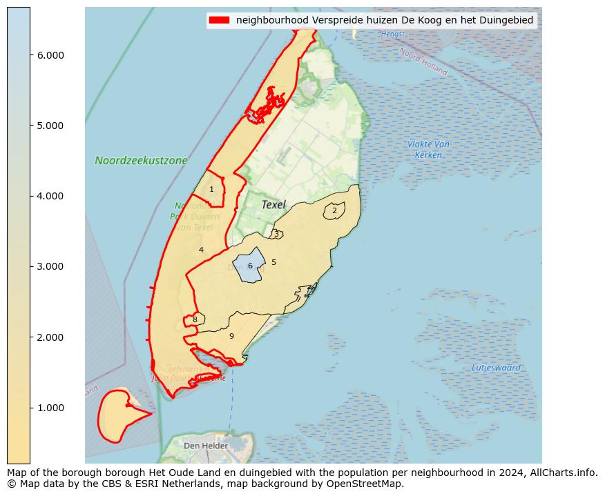 Image of the neighbourhood Verspreide huizen De Koog en het Duingebied at the map. This image is used as introduction to this page. This page shows a lot of information about the population in the neighbourhood Verspreide huizen De Koog en het Duingebied (such as the distribution by age groups of the residents, the composition of households, whether inhabitants are natives or Dutch with an immigration background, data about the houses (numbers, types, price development, use, type of property, ...) and more (car ownership, energy consumption, ...) based on open data from the Dutch Central Bureau of Statistics and various other sources!