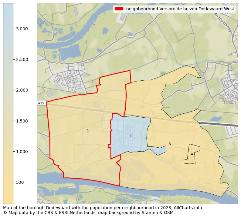 Map of the borough Dodewaard with the population per neighbourhood in 2023. This page shows a lot of information about residents (such as the distribution by age groups, family composition, gender, native or Dutch with an immigration background, ...), homes (numbers, types, price development, use, type of property, ...) and more (car ownership, energy consumption, ...) based on open data from the Dutch Central Bureau of Statistics and various other sources!