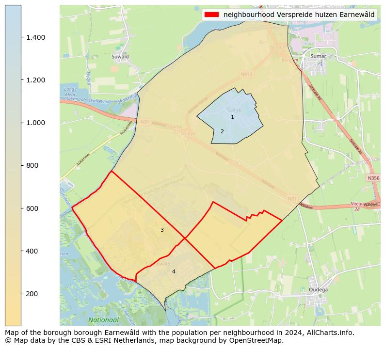 Image of the neighbourhood Verspreide huizen Earnewâld at the map. This image is used as introduction to this page. This page shows a lot of information about the population in the neighbourhood Verspreide huizen Earnewâld (such as the distribution by age groups of the residents, the composition of households, whether inhabitants are natives or Dutch with an immigration background, data about the houses (numbers, types, price development, use, type of property, ...) and more (car ownership, energy consumption, ...) based on open data from the Dutch Central Bureau of Statistics and various other sources!