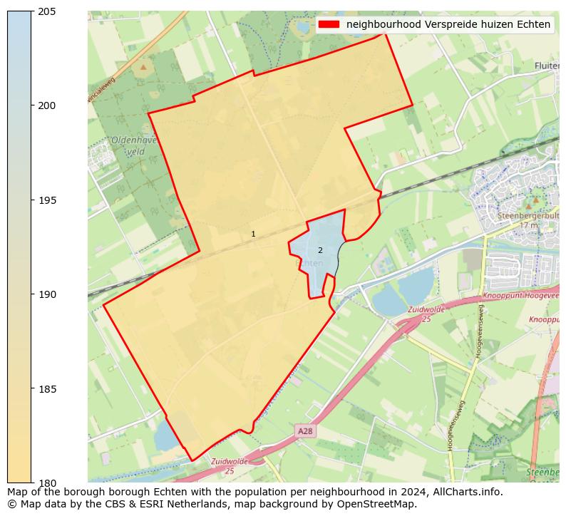 Image of the neighbourhood Verspreide huizen Echten at the map. This image is used as introduction to this page. This page shows a lot of information about the population in the neighbourhood Verspreide huizen Echten (such as the distribution by age groups of the residents, the composition of households, whether inhabitants are natives or Dutch with an immigration background, data about the houses (numbers, types, price development, use, type of property, ...) and more (car ownership, energy consumption, ...) based on open data from the Dutch Central Bureau of Statistics and various other sources!