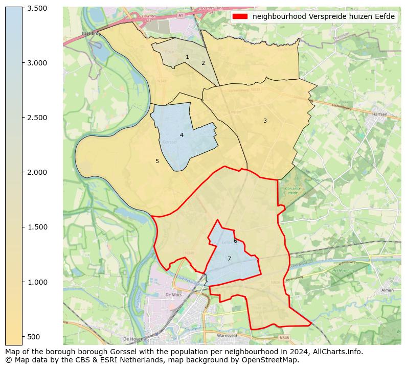 Image of the neighbourhood Verspreide huizen Eefde at the map. This image is used as introduction to this page. This page shows a lot of information about the population in the neighbourhood Verspreide huizen Eefde (such as the distribution by age groups of the residents, the composition of households, whether inhabitants are natives or Dutch with an immigration background, data about the houses (numbers, types, price development, use, type of property, ...) and more (car ownership, energy consumption, ...) based on open data from the Dutch Central Bureau of Statistics and various other sources!