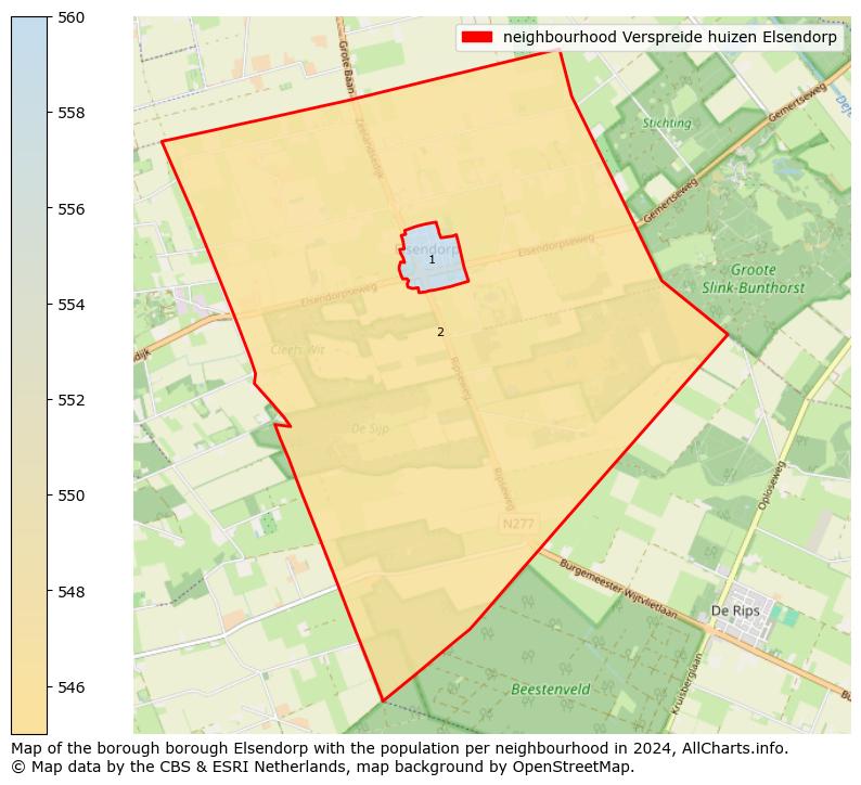 Image of the neighbourhood Verspreide huizen Elsendorp at the map. This image is used as introduction to this page. This page shows a lot of information about the population in the neighbourhood Verspreide huizen Elsendorp (such as the distribution by age groups of the residents, the composition of households, whether inhabitants are natives or Dutch with an immigration background, data about the houses (numbers, types, price development, use, type of property, ...) and more (car ownership, energy consumption, ...) based on open data from the Dutch Central Bureau of Statistics and various other sources!