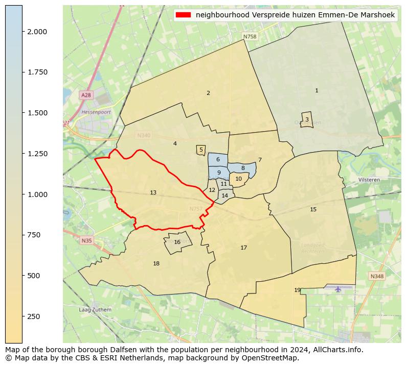 Image of the neighbourhood Verspreide huizen Emmen-De Marshoek at the map. This image is used as introduction to this page. This page shows a lot of information about the population in the neighbourhood Verspreide huizen Emmen-De Marshoek (such as the distribution by age groups of the residents, the composition of households, whether inhabitants are natives or Dutch with an immigration background, data about the houses (numbers, types, price development, use, type of property, ...) and more (car ownership, energy consumption, ...) based on open data from the Dutch Central Bureau of Statistics and various other sources!