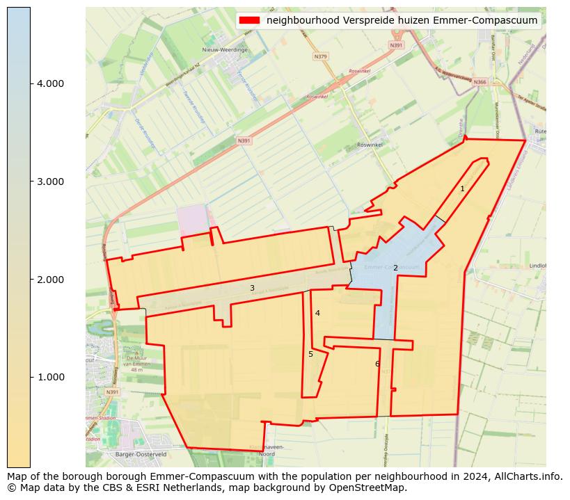 Image of the neighbourhood Verspreide huizen Emmer-Compascuum at the map. This image is used as introduction to this page. This page shows a lot of information about the population in the neighbourhood Verspreide huizen Emmer-Compascuum (such as the distribution by age groups of the residents, the composition of households, whether inhabitants are natives or Dutch with an immigration background, data about the houses (numbers, types, price development, use, type of property, ...) and more (car ownership, energy consumption, ...) based on open data from the Dutch Central Bureau of Statistics and various other sources!