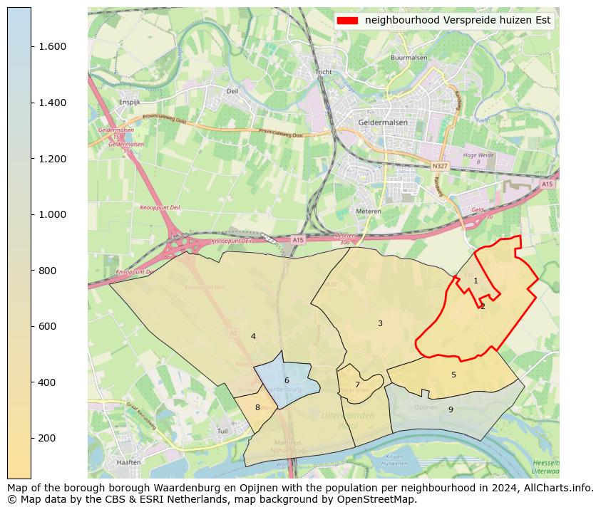 Image of the neighbourhood Verspreide huizen Est at the map. This image is used as introduction to this page. This page shows a lot of information about the population in the neighbourhood Verspreide huizen Est (such as the distribution by age groups of the residents, the composition of households, whether inhabitants are natives or Dutch with an immigration background, data about the houses (numbers, types, price development, use, type of property, ...) and more (car ownership, energy consumption, ...) based on open data from the Dutch Central Bureau of Statistics and various other sources!