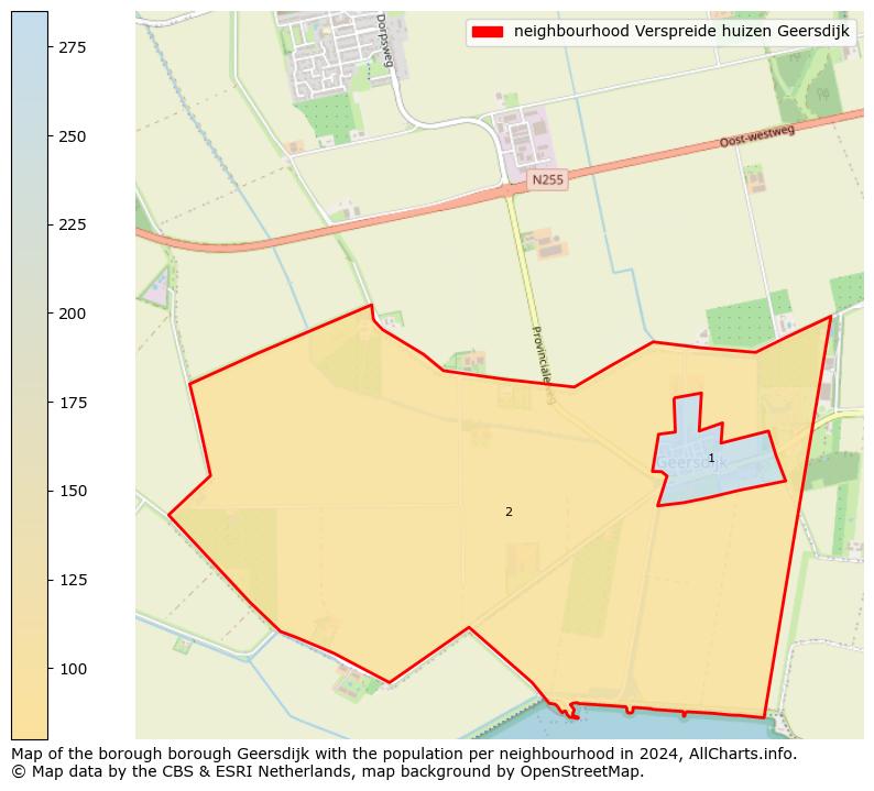 Image of the neighbourhood Verspreide huizen Geersdijk at the map. This image is used as introduction to this page. This page shows a lot of information about the population in the neighbourhood Verspreide huizen Geersdijk (such as the distribution by age groups of the residents, the composition of households, whether inhabitants are natives or Dutch with an immigration background, data about the houses (numbers, types, price development, use, type of property, ...) and more (car ownership, energy consumption, ...) based on open data from the Dutch Central Bureau of Statistics and various other sources!