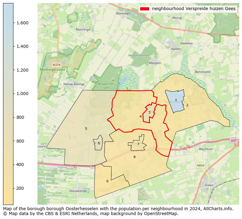 Image of the neighbourhood Verspreide huizen Gees at the map. This image is used as introduction to this page. This page shows a lot of information about the population in the neighbourhood Verspreide huizen Gees (such as the distribution by age groups of the residents, the composition of households, whether inhabitants are natives or Dutch with an immigration background, data about the houses (numbers, types, price development, use, type of property, ...) and more (car ownership, energy consumption, ...) based on open data from the Dutch Central Bureau of Statistics and various other sources!