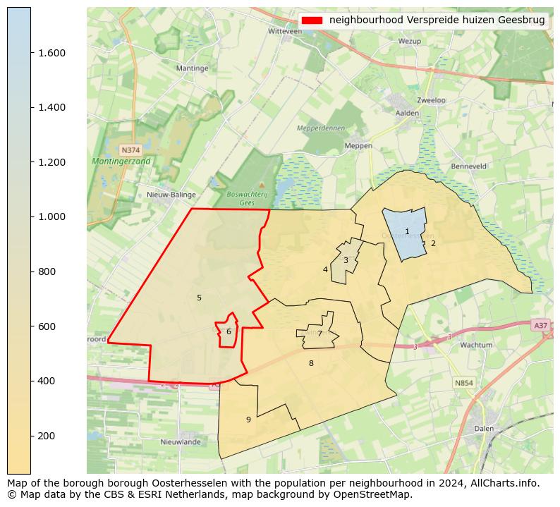 Image of the neighbourhood Verspreide huizen Geesbrug at the map. This image is used as introduction to this page. This page shows a lot of information about the population in the neighbourhood Verspreide huizen Geesbrug (such as the distribution by age groups of the residents, the composition of households, whether inhabitants are natives or Dutch with an immigration background, data about the houses (numbers, types, price development, use, type of property, ...) and more (car ownership, energy consumption, ...) based on open data from the Dutch Central Bureau of Statistics and various other sources!