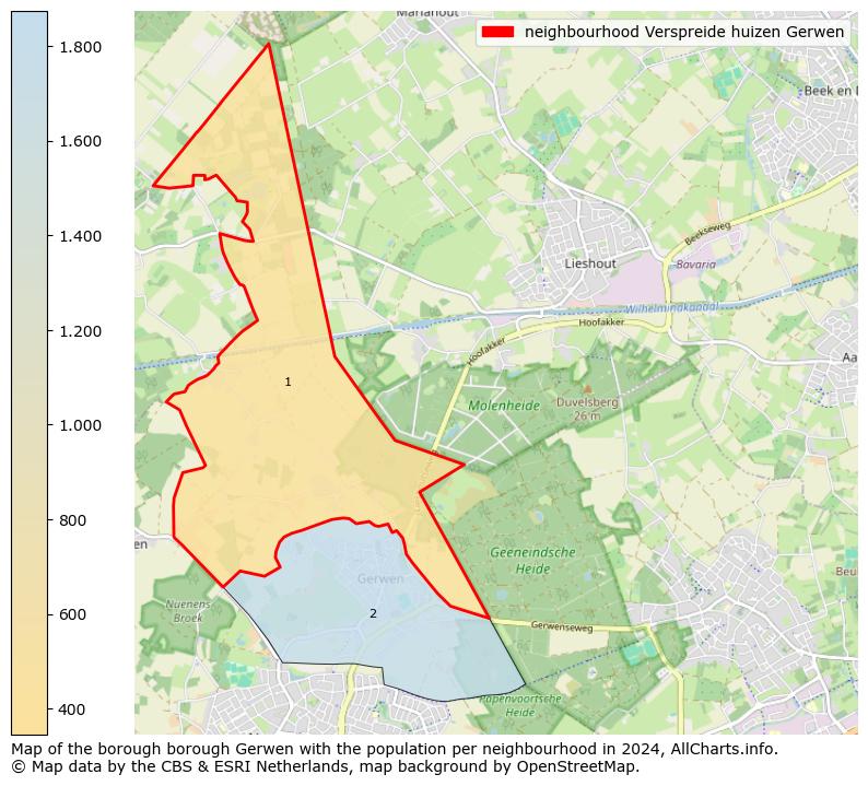 Image of the neighbourhood Verspreide huizen Gerwen at the map. This image is used as introduction to this page. This page shows a lot of information about the population in the neighbourhood Verspreide huizen Gerwen (such as the distribution by age groups of the residents, the composition of households, whether inhabitants are natives or Dutch with an immigration background, data about the houses (numbers, types, price development, use, type of property, ...) and more (car ownership, energy consumption, ...) based on open data from the Dutch Central Bureau of Statistics and various other sources!