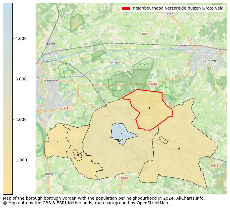 Image of the neighbourhood Verspreide huizen Grote Veld at the map. This image is used as introduction to this page. This page shows a lot of information about the population in the neighbourhood Verspreide huizen Grote Veld (such as the distribution by age groups of the residents, the composition of households, whether inhabitants are natives or Dutch with an immigration background, data about the houses (numbers, types, price development, use, type of property, ...) and more (car ownership, energy consumption, ...) based on open data from the Dutch Central Bureau of Statistics and various other sources!