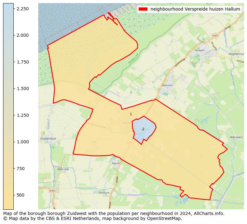 Image of the neighbourhood Verspreide huizen Hallum at the map. This image is used as introduction to this page. This page shows a lot of information about the population in the neighbourhood Verspreide huizen Hallum (such as the distribution by age groups of the residents, the composition of households, whether inhabitants are natives or Dutch with an immigration background, data about the houses (numbers, types, price development, use, type of property, ...) and more (car ownership, energy consumption, ...) based on open data from the Dutch Central Bureau of Statistics and various other sources!