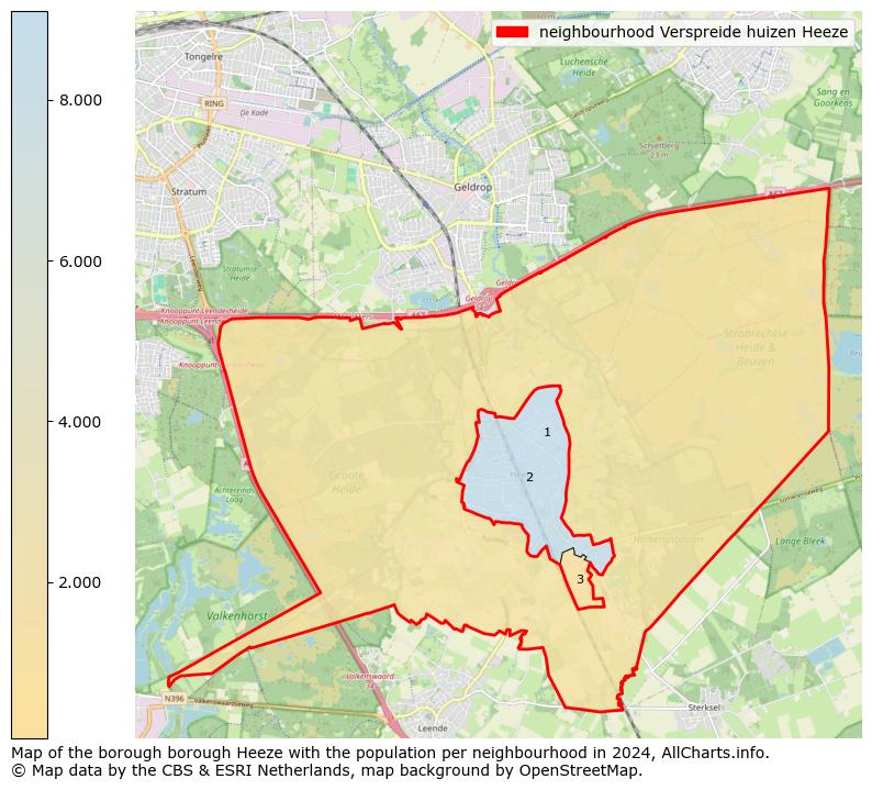 Image of the neighbourhood Verspreide huizen Heeze at the map. This image is used as introduction to this page. This page shows a lot of information about the population in the neighbourhood Verspreide huizen Heeze (such as the distribution by age groups of the residents, the composition of households, whether inhabitants are natives or Dutch with an immigration background, data about the houses (numbers, types, price development, use, type of property, ...) and more (car ownership, energy consumption, ...) based on open data from the Dutch Central Bureau of Statistics and various other sources!