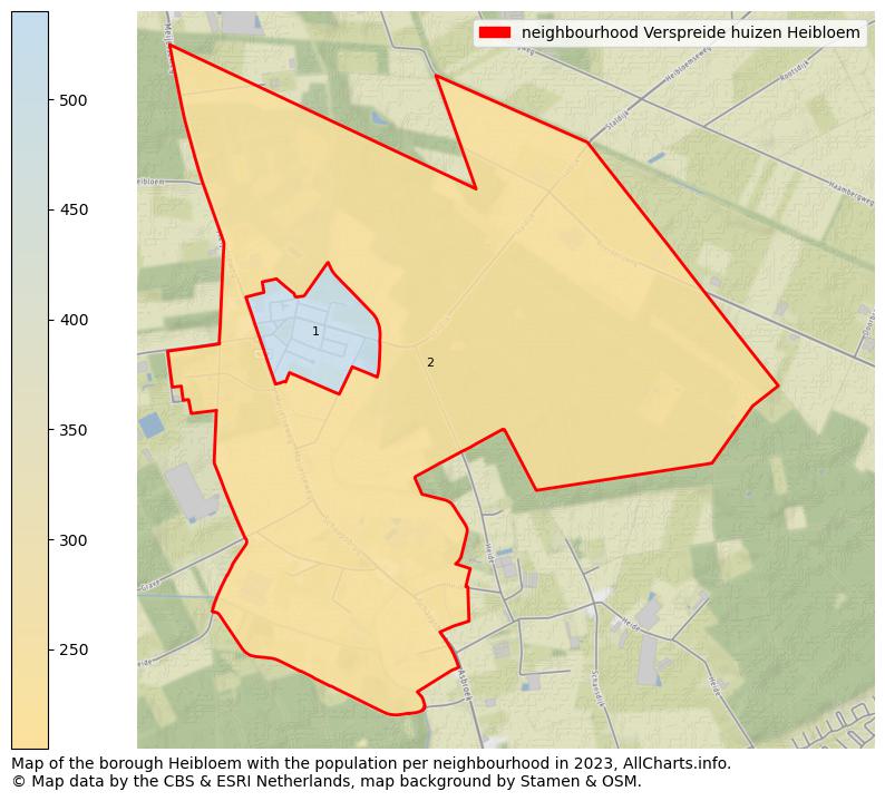 Map of the borough Heibloem with the population per neighbourhood in 2023. This page shows a lot of information about residents (such as the distribution by age groups, family composition, gender, native or Dutch with an immigration background, ...), homes (numbers, types, price development, use, type of property, ...) and more (car ownership, energy consumption, ...) based on open data from the Dutch Central Bureau of Statistics and various other sources!