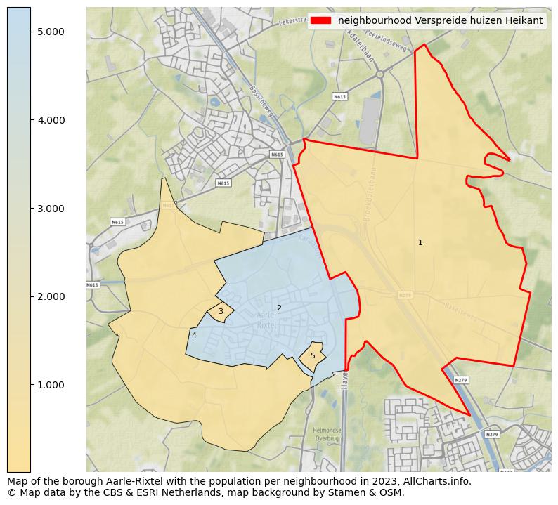 Map of the borough Aarle-Rixtel with the population per neighbourhood in 2023. This page shows a lot of information about residents (such as the distribution by age groups, family composition, gender, native or Dutch with an immigration background, ...), homes (numbers, types, price development, use, type of property, ...) and more (car ownership, energy consumption, ...) based on open data from the Dutch Central Bureau of Statistics and various other sources!