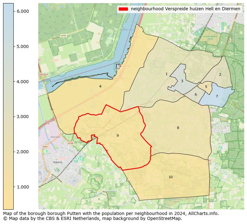 Image of the neighbourhood Verspreide huizen Hell en Diermen at the map. This image is used as introduction to this page. This page shows a lot of information about the population in the neighbourhood Verspreide huizen Hell en Diermen (such as the distribution by age groups of the residents, the composition of households, whether inhabitants are natives or Dutch with an immigration background, data about the houses (numbers, types, price development, use, type of property, ...) and more (car ownership, energy consumption, ...) based on open data from the Dutch Central Bureau of Statistics and various other sources!